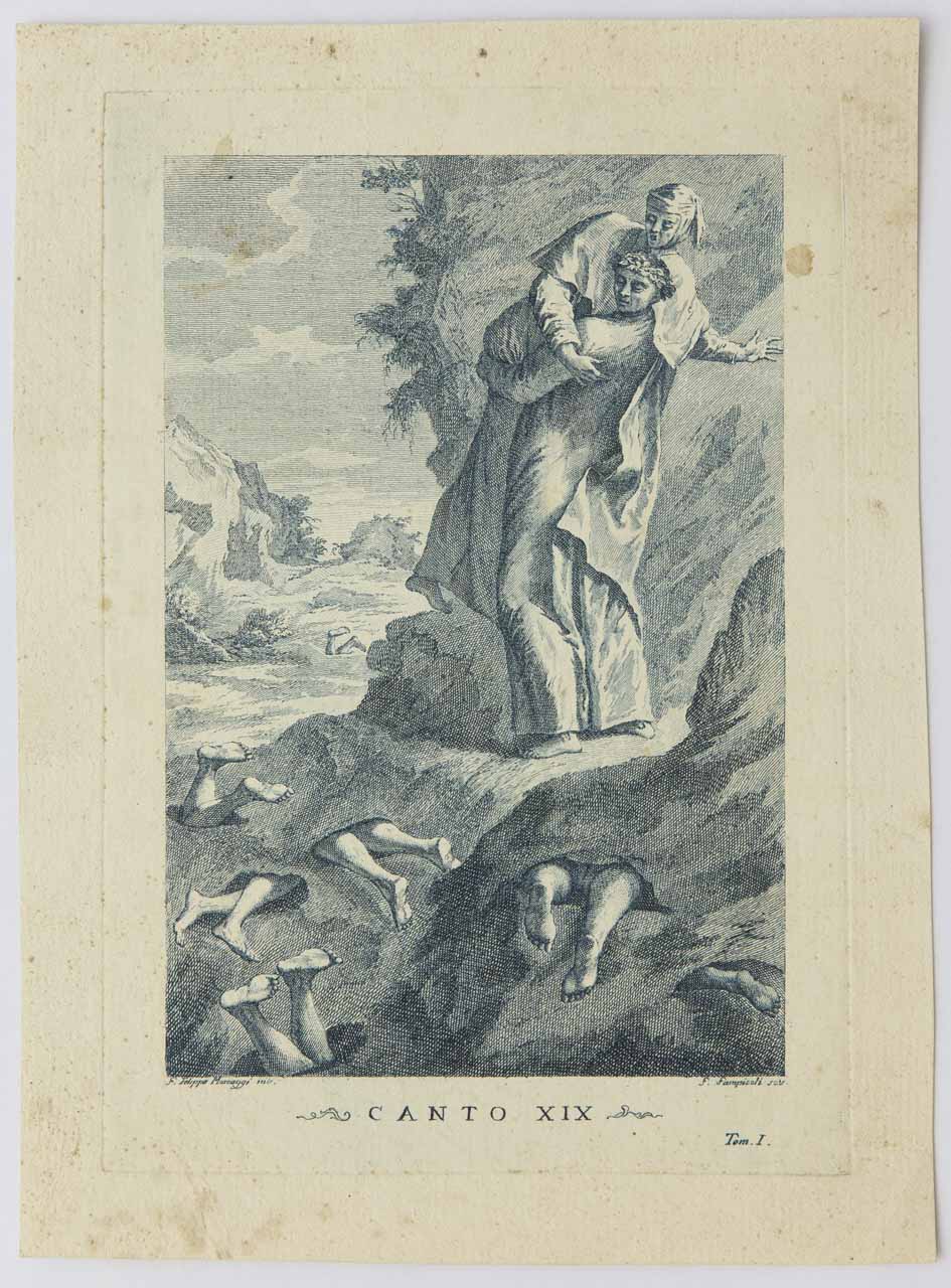 Inferno, canto XIX (stampa, serie) di Giampiccoli Giuliano, Marcaggi Filippo - ambito veneto (metà XVIII)