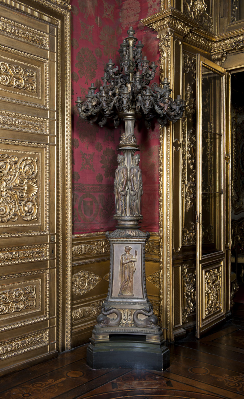 candelabro, coppia di Palagi Pelagio, Viscardi Giovanni Battista (sec. XIX)