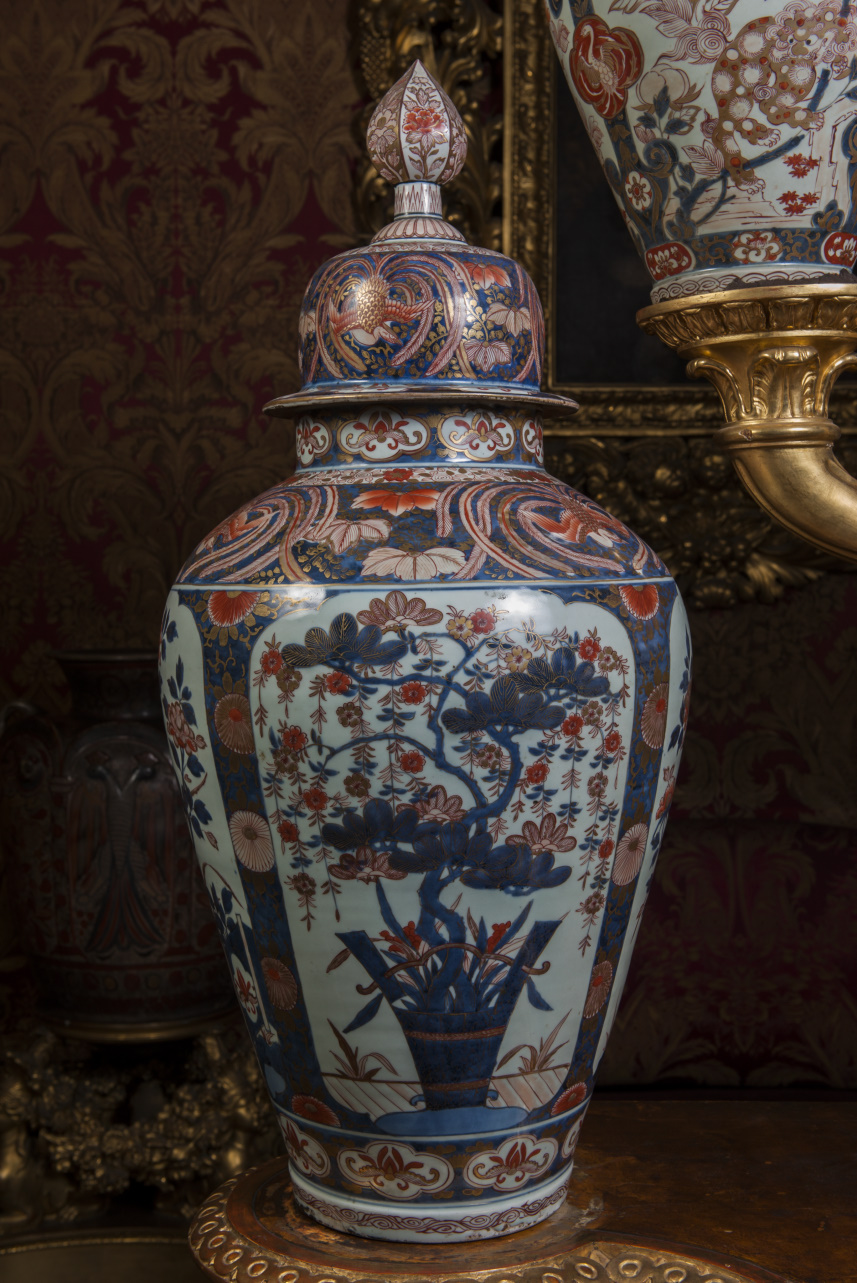 vaso con coperchio, coppia - manifattura giapponese (fine/ inizio secc. XVII - XVIII)