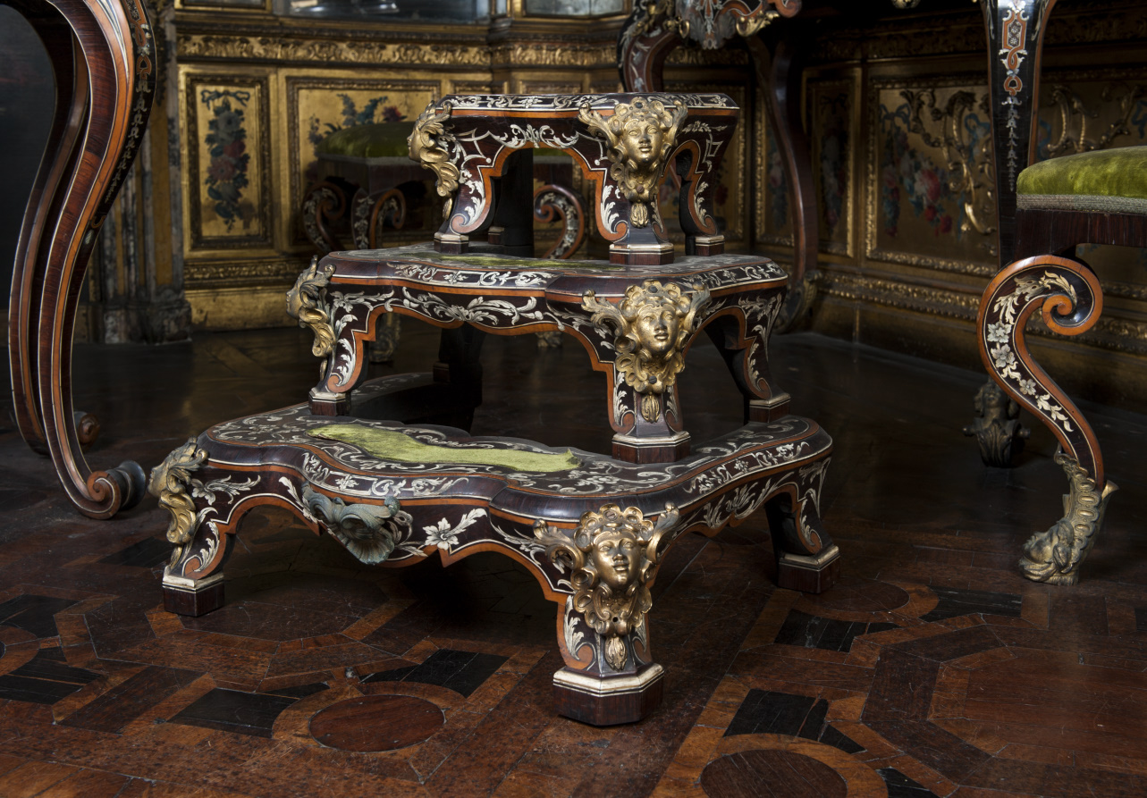 scaletta, coppia di Piffetti Pietro (attribuito) - ambito piemontese (secondo quarto XVIII)