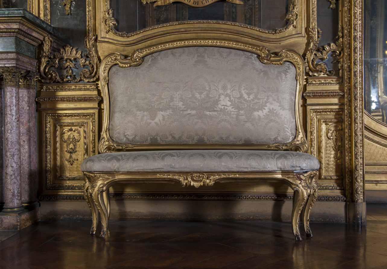 panca con schienale, elemento d'insieme di Stroppiana Giuseppe, Bertolotto Andrea (metà sec. XVIII)