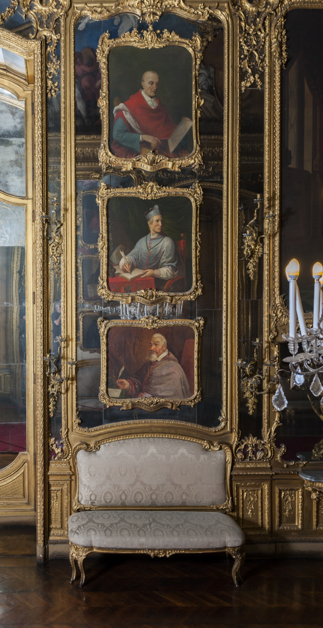 cornice, elemento d'insieme di Palagi Pelagio, Capello Gabriele detto Moncalvo, Martini Filippo, Bonzanigo Secondo, Fagiani Pietro (secondo quarto sec. XIX)