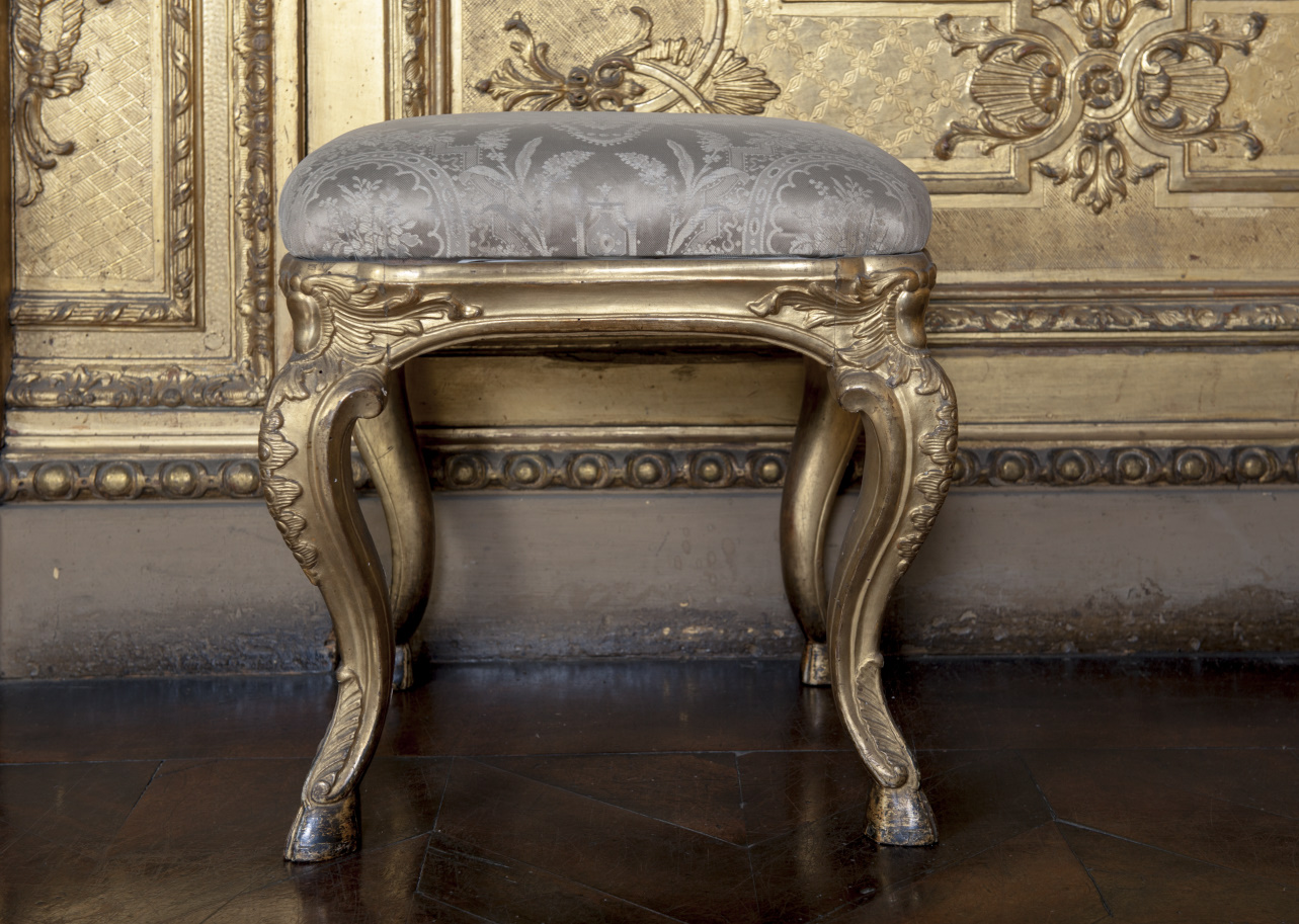 sgabello, elemento d'insieme - ambito piemontese (seconda metà sec. XIX)