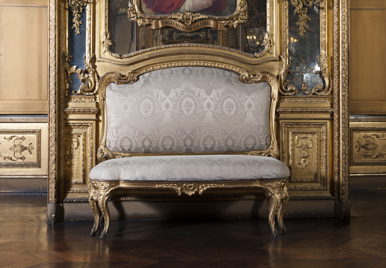 panca con schienale, elemento d'insieme di Stroppiana Giuseppe, Bertolotto Andrea (metà sec. XVIII)