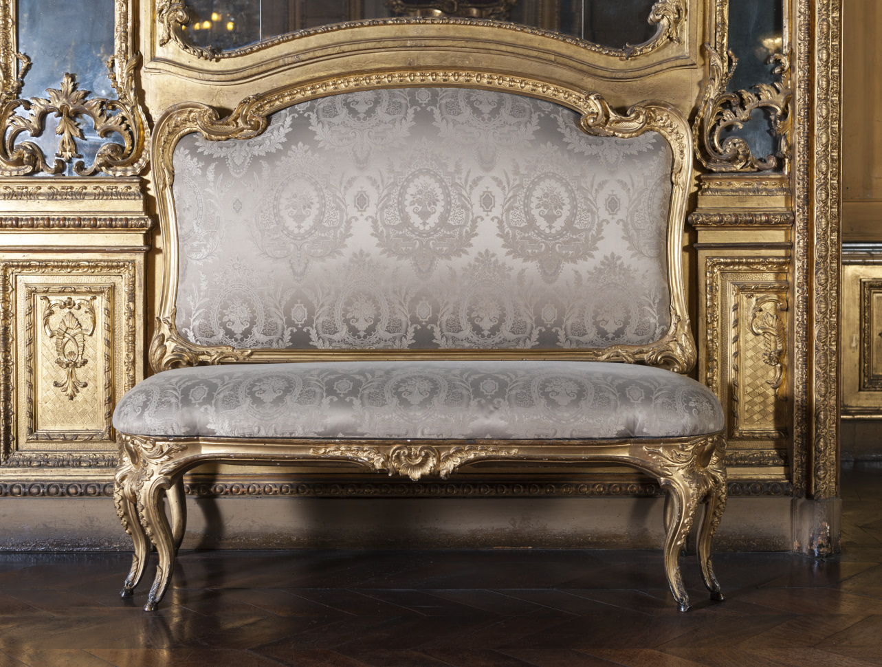 panca con schienale, elemento d'insieme di Stroppiana Giuseppe, Bertolotto Andrea (metà sec. XVIII)