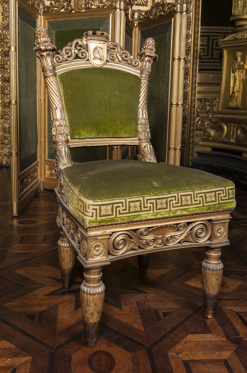 sedia, serie di Palagi Pelagio, Capello Gabriele detto Moncalvo, Ferrero Giovanni Battista (secondo quarto sec. XIX)