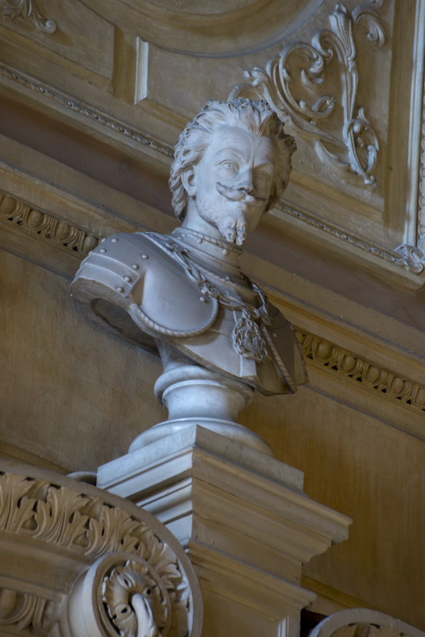 ritratto di Carlo Emanuele I di Savoia (busto, opera isolata) di Giani Vincenzo (terzo quarto sec. XIX)