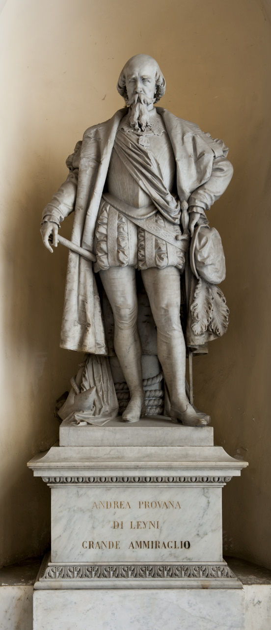 ritratto di Andrea Provana di Leinì (statua, opera isolata) di Simonetta Silvestro (terzo quarto sec. XIX)
