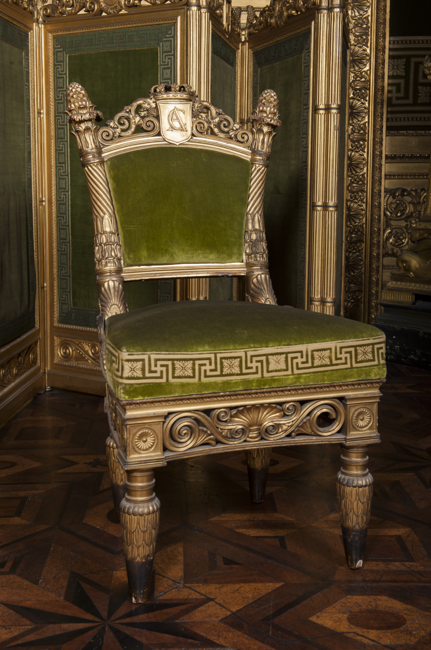 sedia, serie di Palagi Pelagio, Capello Gabriele detto Moncalvo, Ferrero Giovanni Battista (secondo quarto sec. XIX)