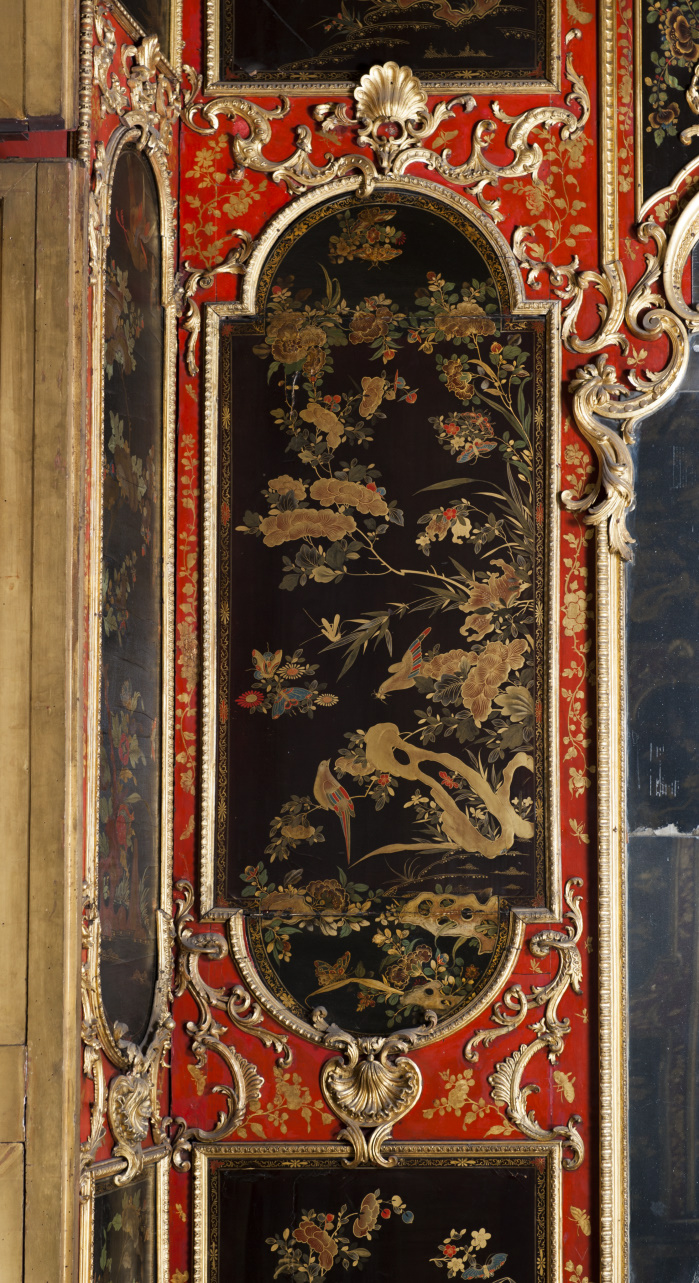 paesaggio con uccelli (pannello dipinto, elemento d'insieme) di Juvarra Filippo - manifattura cinese (prima metà sec. XVIII)