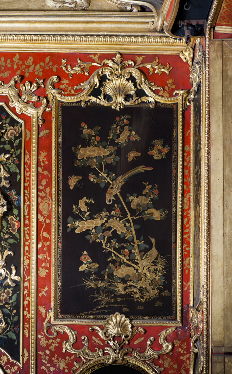 paesaggio con uccelli (pannello dipinto, elemento d'insieme) di Juvarra Filippo - manifattura cinese (prima metà sec. XVIII)