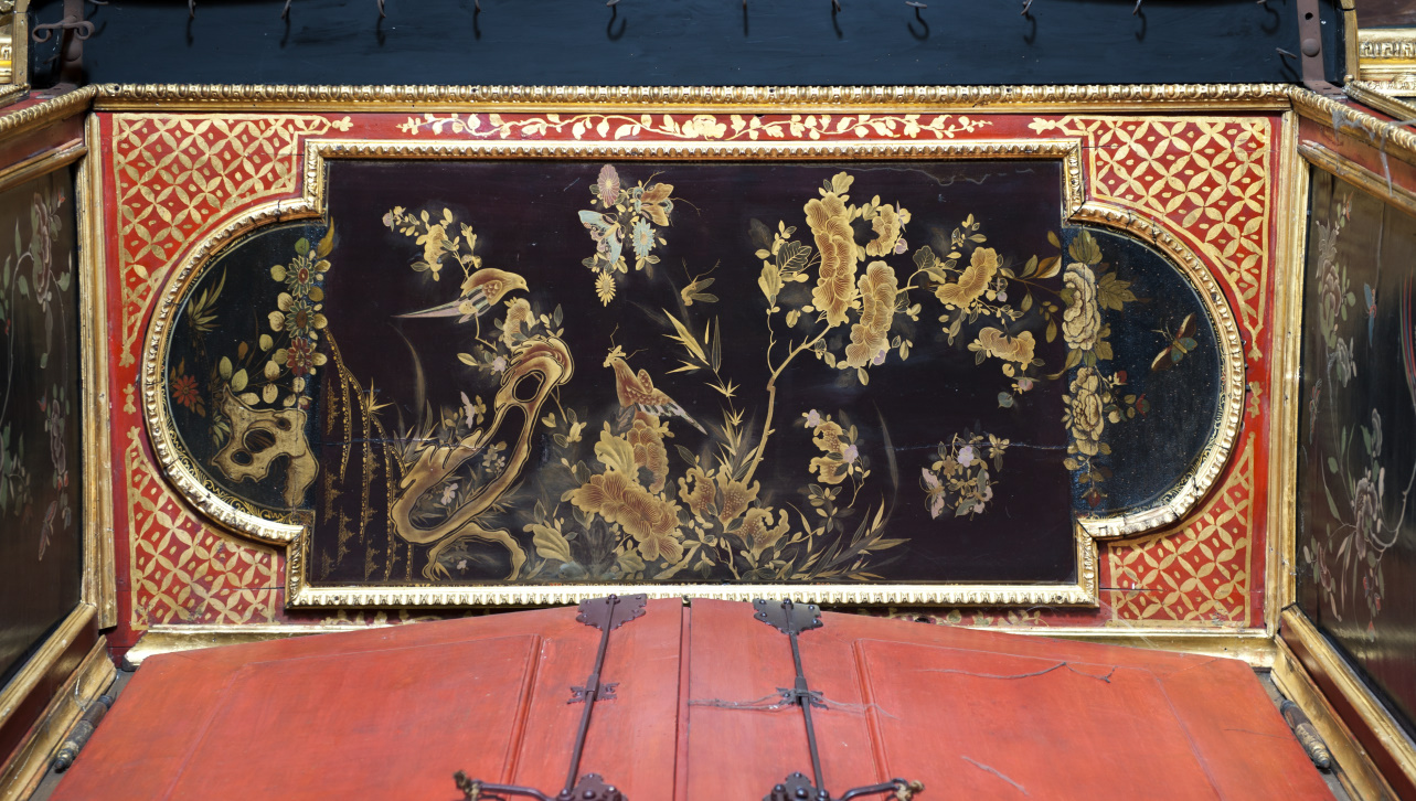 paesaggio con uccelli (pannello dipinto, elemento d'insieme) di Juvarra Filippo, Massa Pietro (secondo quarto sec. XVIII)