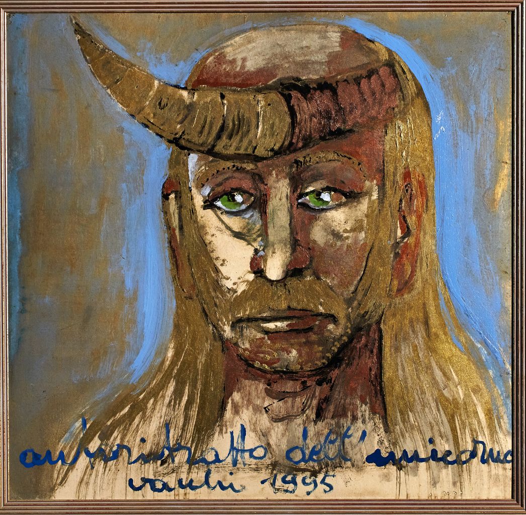 Autoritratto dell'unicorno (dipinto) di Vacchi Sergio (sec. XX)