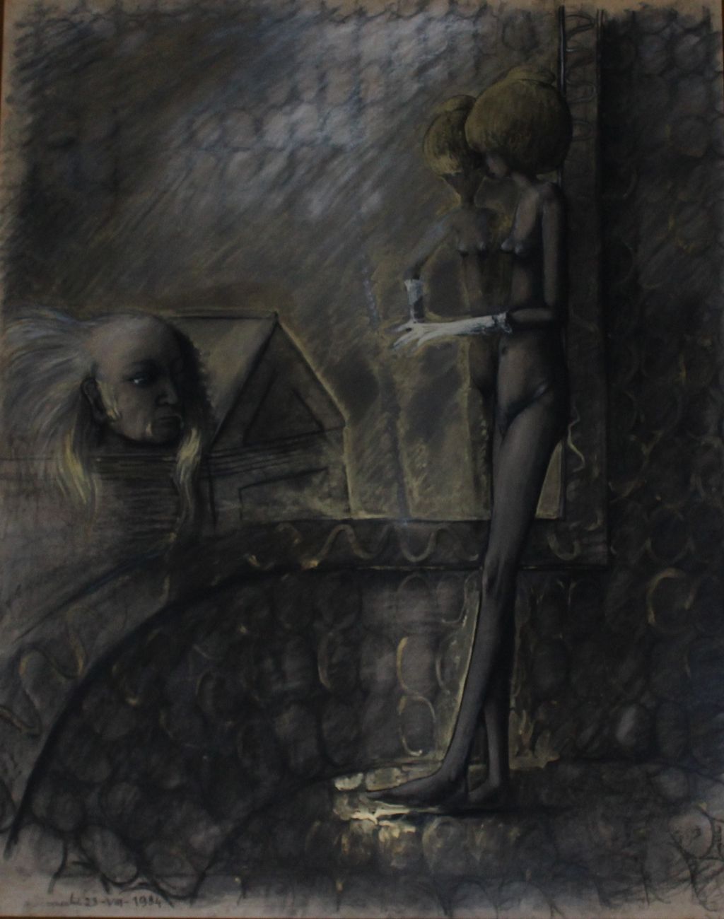 Le fatalità dello specchio (Disegno) di Vacchi Sergio (sec. XX)