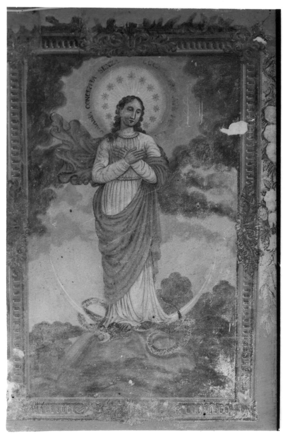 Madonna che schiaccia il serpente (dipinto) - ambito lombardo (sec. XIX)