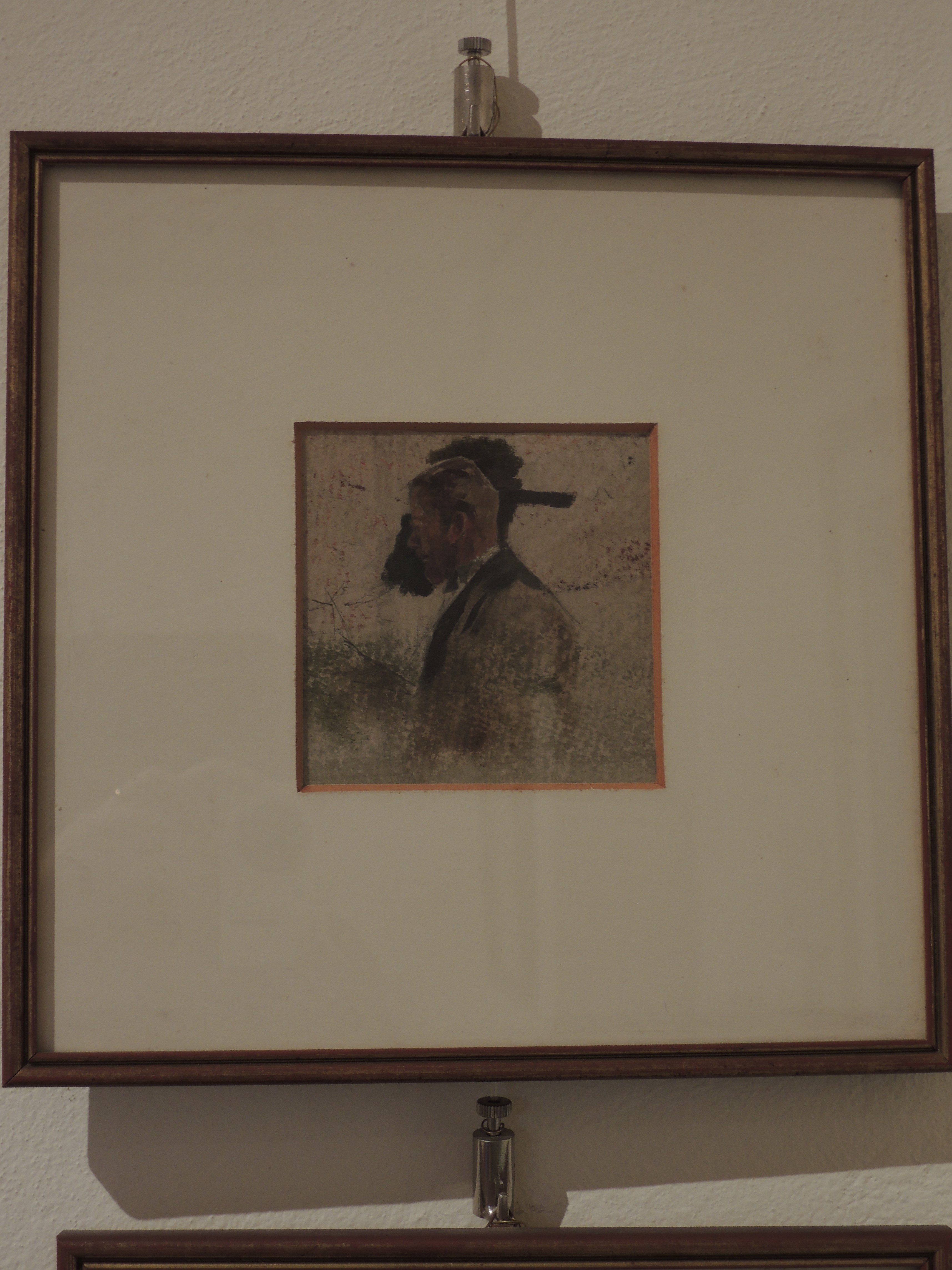 Ritratto di Del Bono, Figura maschile (dipinto) di Kienerk Giorgio (sec. XIX)