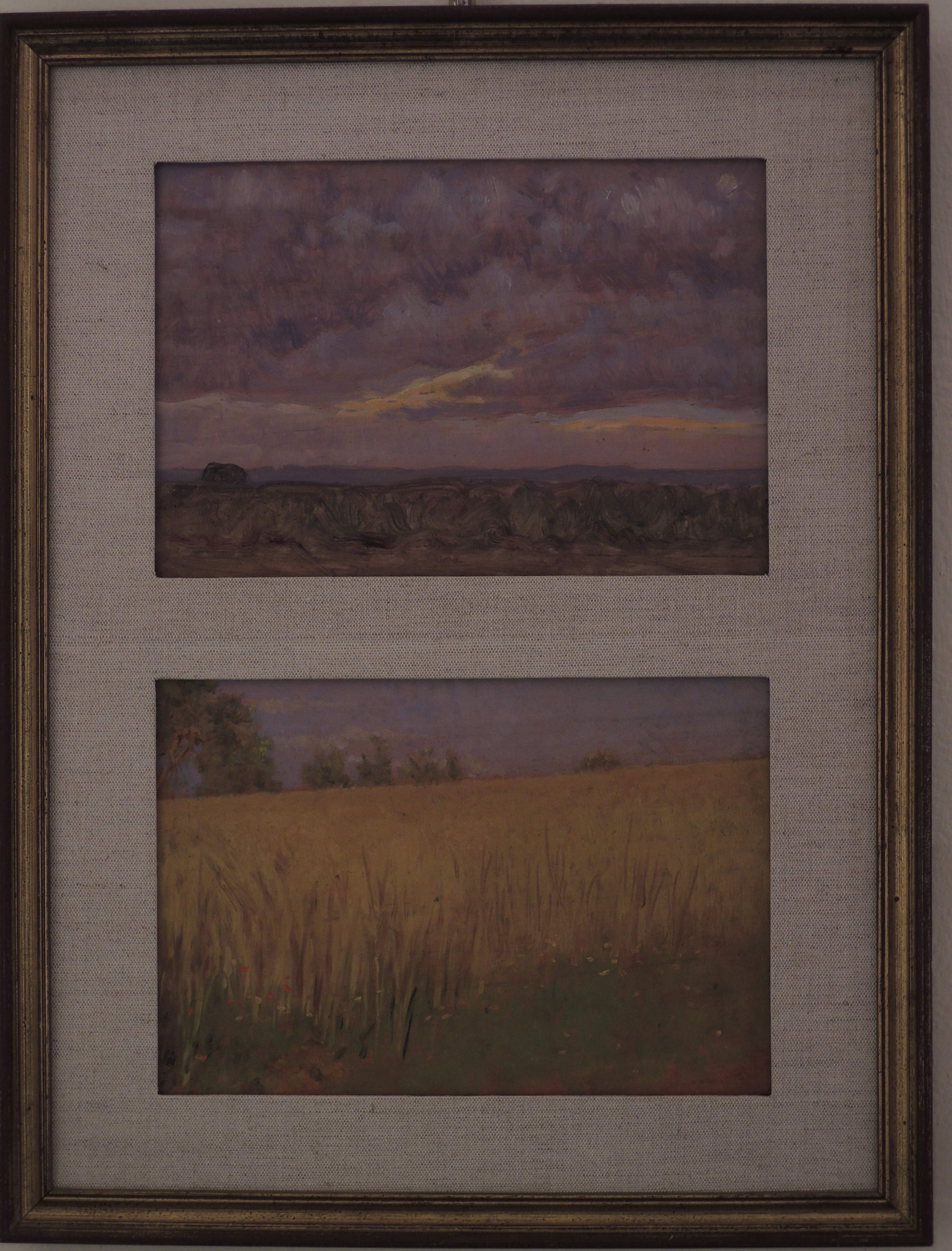 Nuvole, Paesaggio naturale (dipinto) di Kienerk Giorgio (sec. XX)