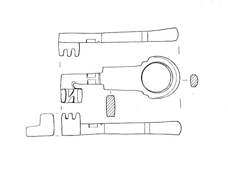 chiave, cfr. Galliazzo sistema B (I-II d.C)