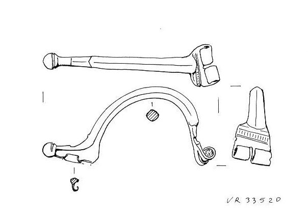 fibula “tipo Aucissa”, variante del tipo Feugère 22b2 (I a.C. - I d.C)