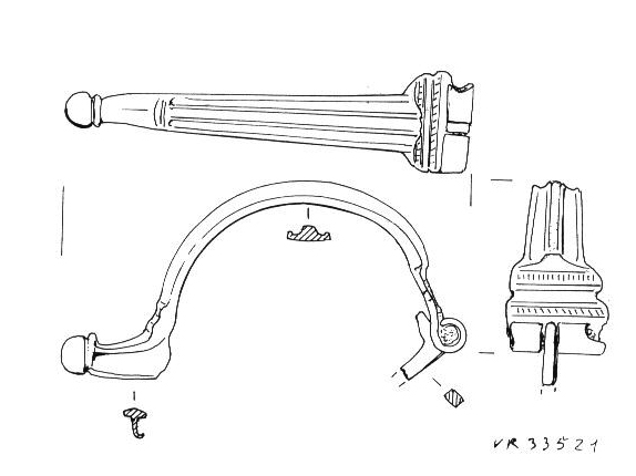 fibula “tipo Aucissa”, Feugère 1985, tipo 22b2 (I a.C. - I d.C)