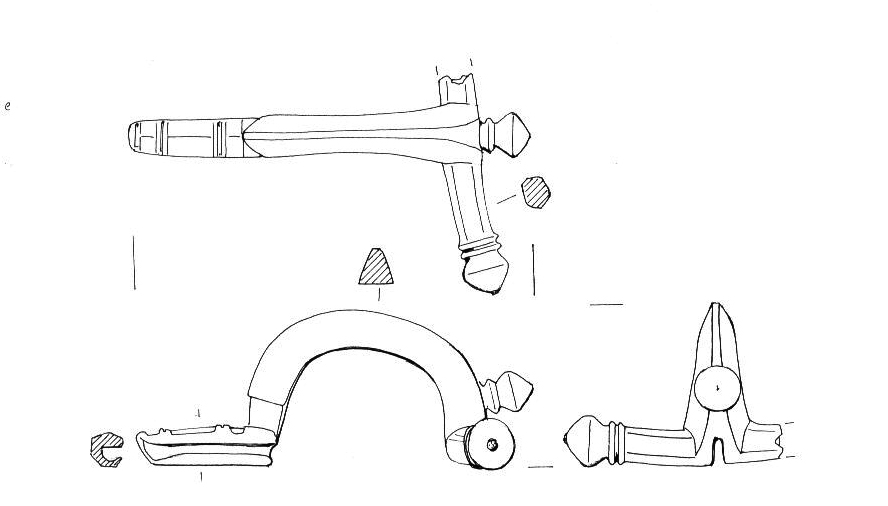 Zwiebelknopffibel, tipo Pröttel 1 variante A (III-IV d.C)