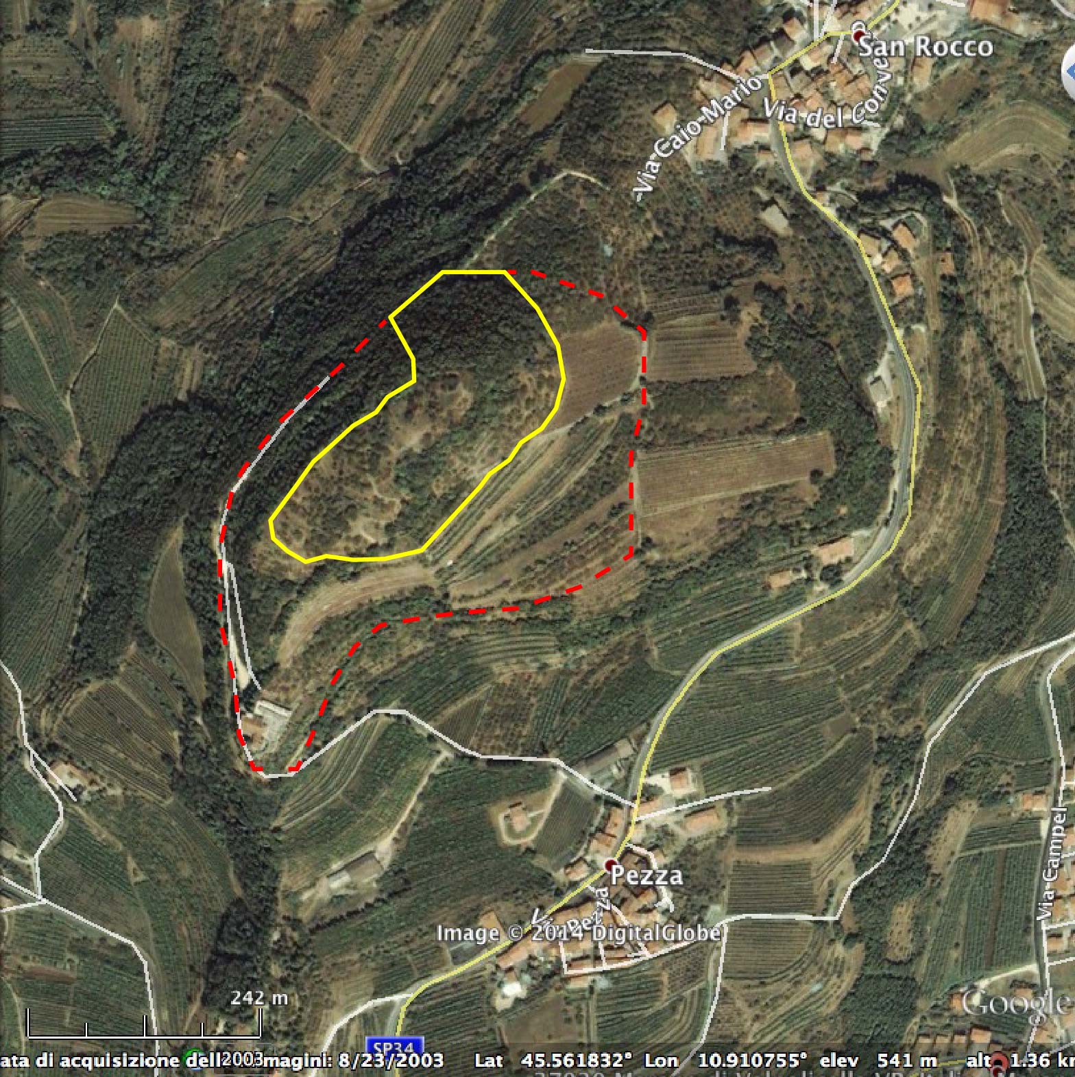 Monte Castellon (zona di interesse archeologico) - Marano di Valpolicella (VR)  (Età del ferro-epoca medievale)