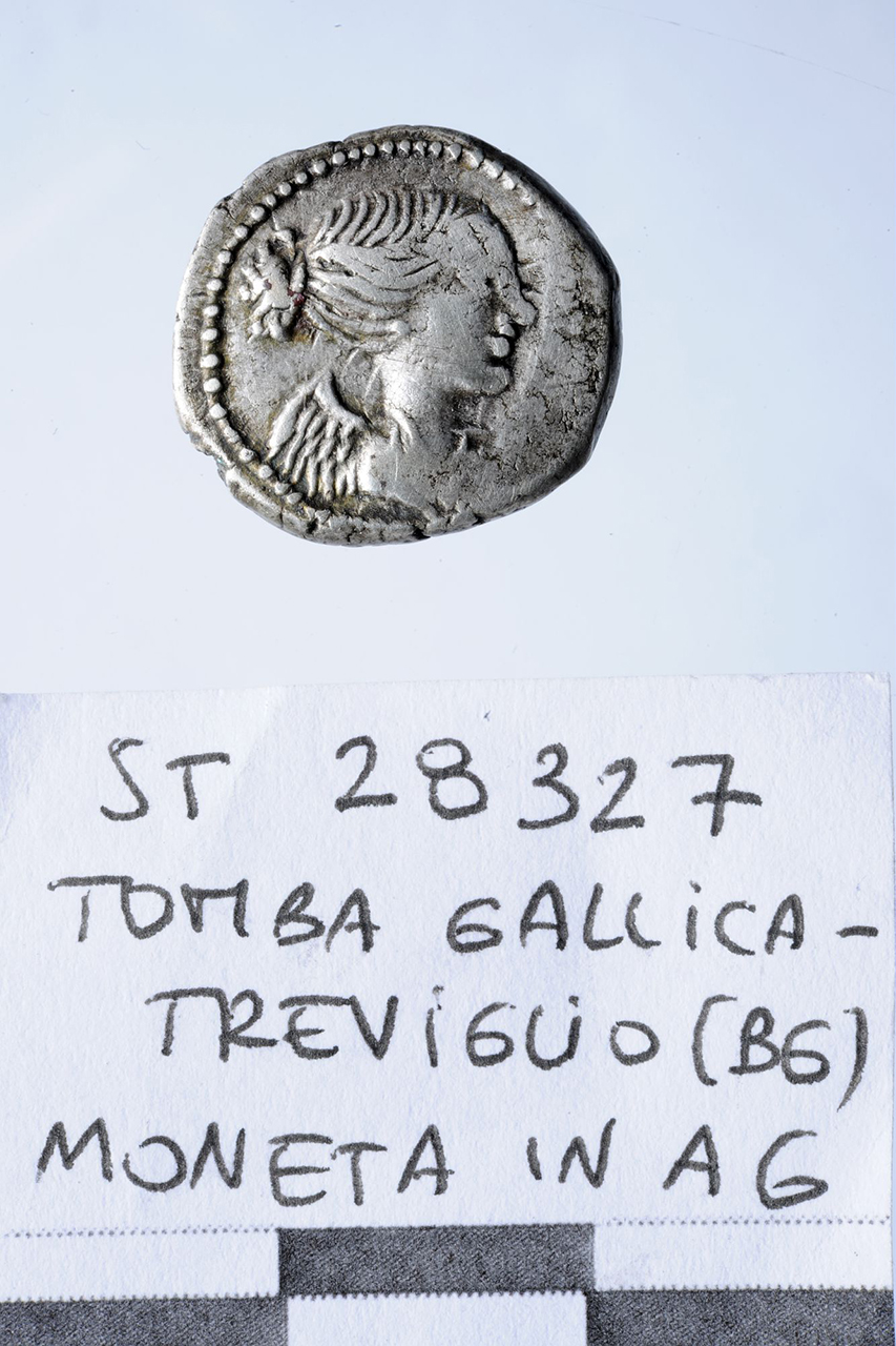 moneta, Quinario - Tardo La Tène (metà I a.C)