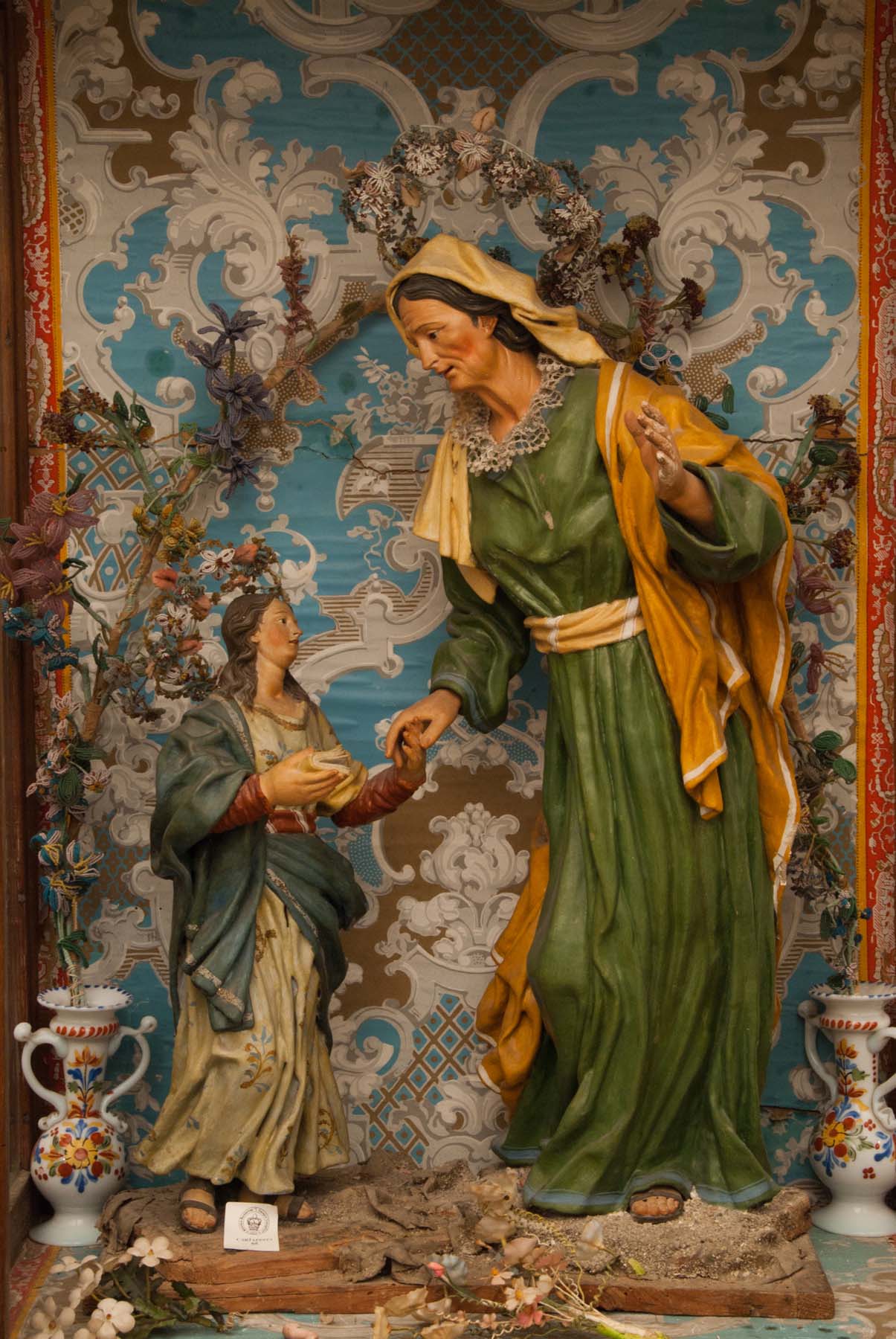 La Madonna Bambina e Sant'Anna (gruppo scultoreo, opera isolata) di mancante (bottega) - ambito leccese (XIX)