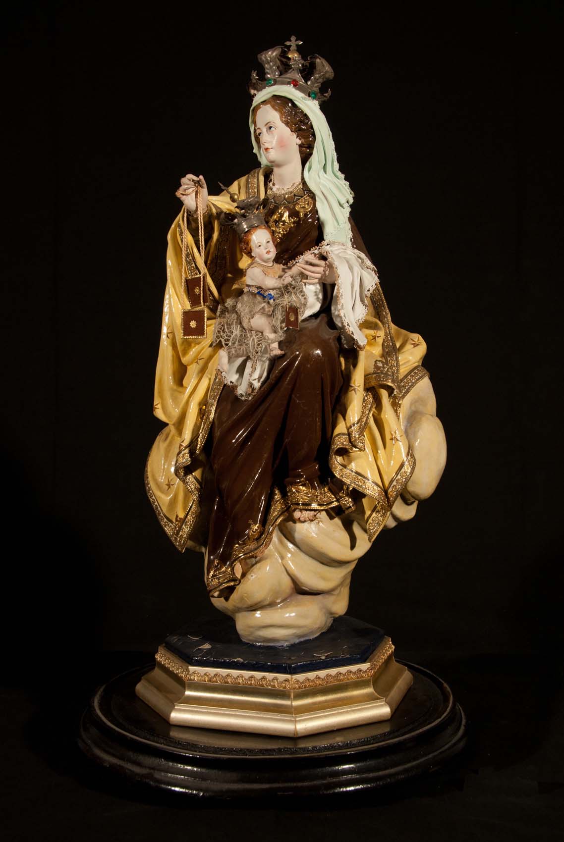 Madonna del Carmine (gruppo scultoreo, opera isolata) di mancante (bottega) - ambito leccese (seconda metà XiX)