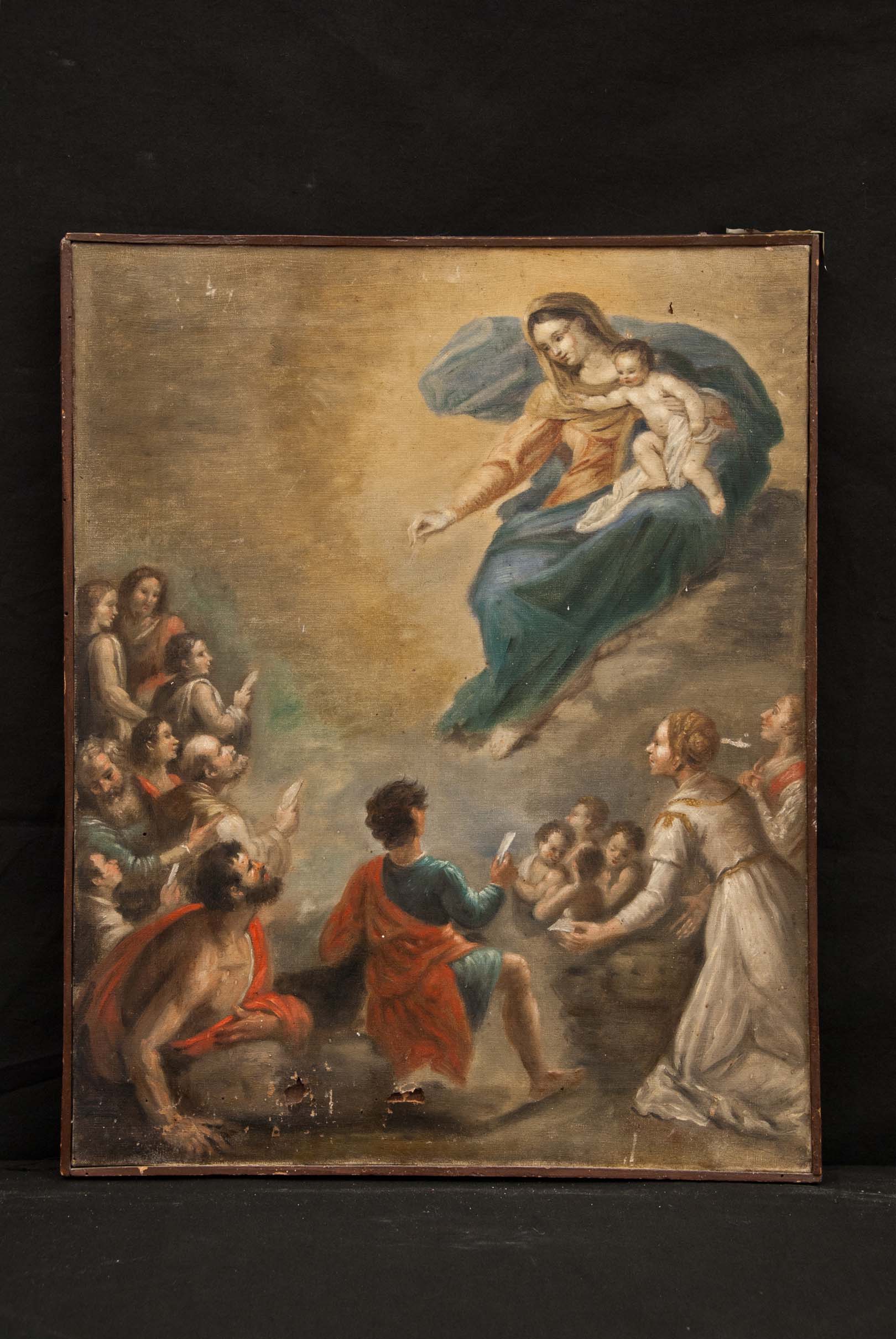 MADONNA DELLE GRAZIE (dipinto - dipinto su tela, opera isolata) di Ignoto (maniera) - ambito Italia meridionale (XX)