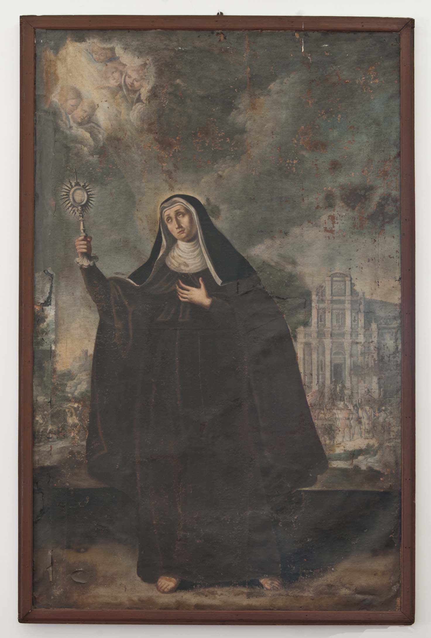 SANTA CHIARA (dipinto - dipinto su tela, opera isolata) di Ignoto (maniera) - ambito Italia meridionale (XVIII)