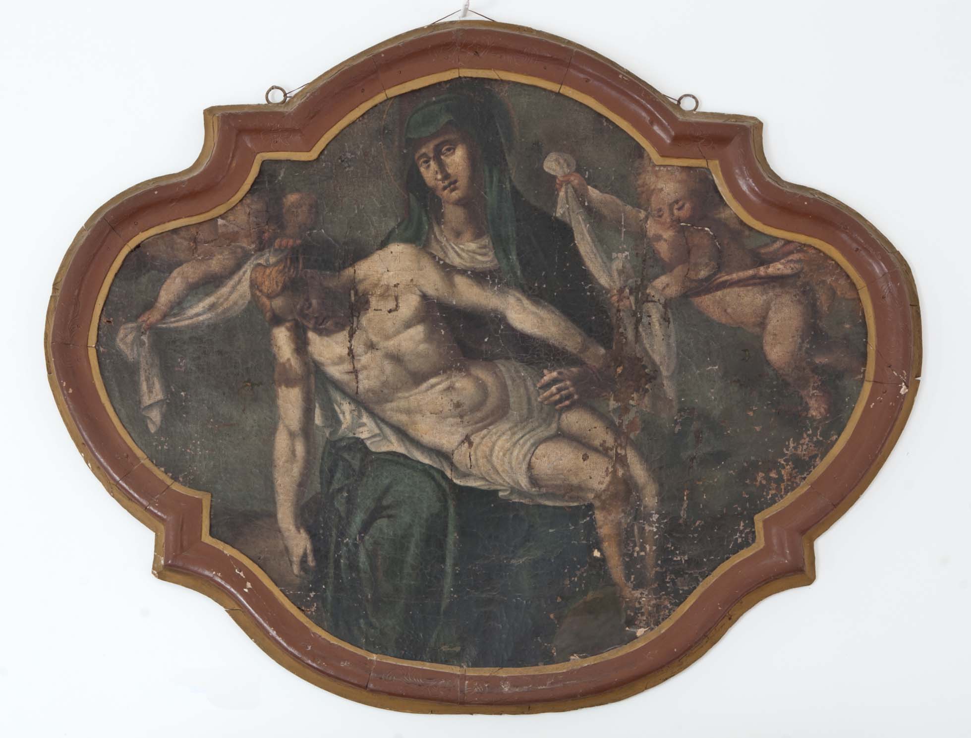 PIETA’ (dipinto - dipinto su tela, opera isolata) di Ignoto (maniera) - ambito Italia meridionale (XVIII)
