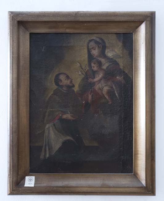 MADONNA CON IL BAMBINO E SAN DOMENICO? (dipinto - dipinto su tela, opera isolata) di Ignoto (maniera) - ambito Italia meridionale (XVIII)