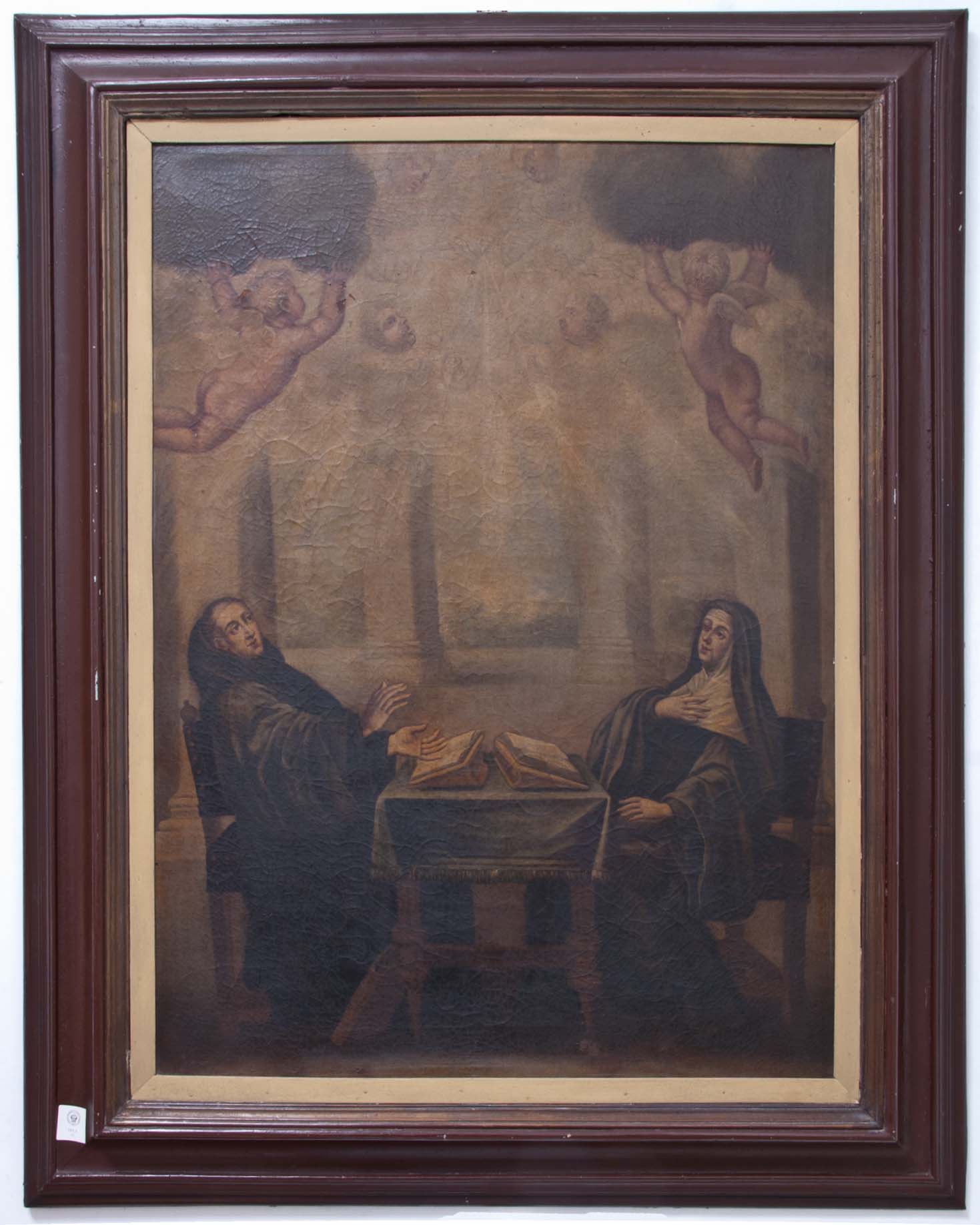 SAN BENEDETTO E SANTA SCOLASTICA (dipinto - dipinto su tela, opera isolata) di Ignoto (maniera) - ambito Italia meridionale (XVIII)