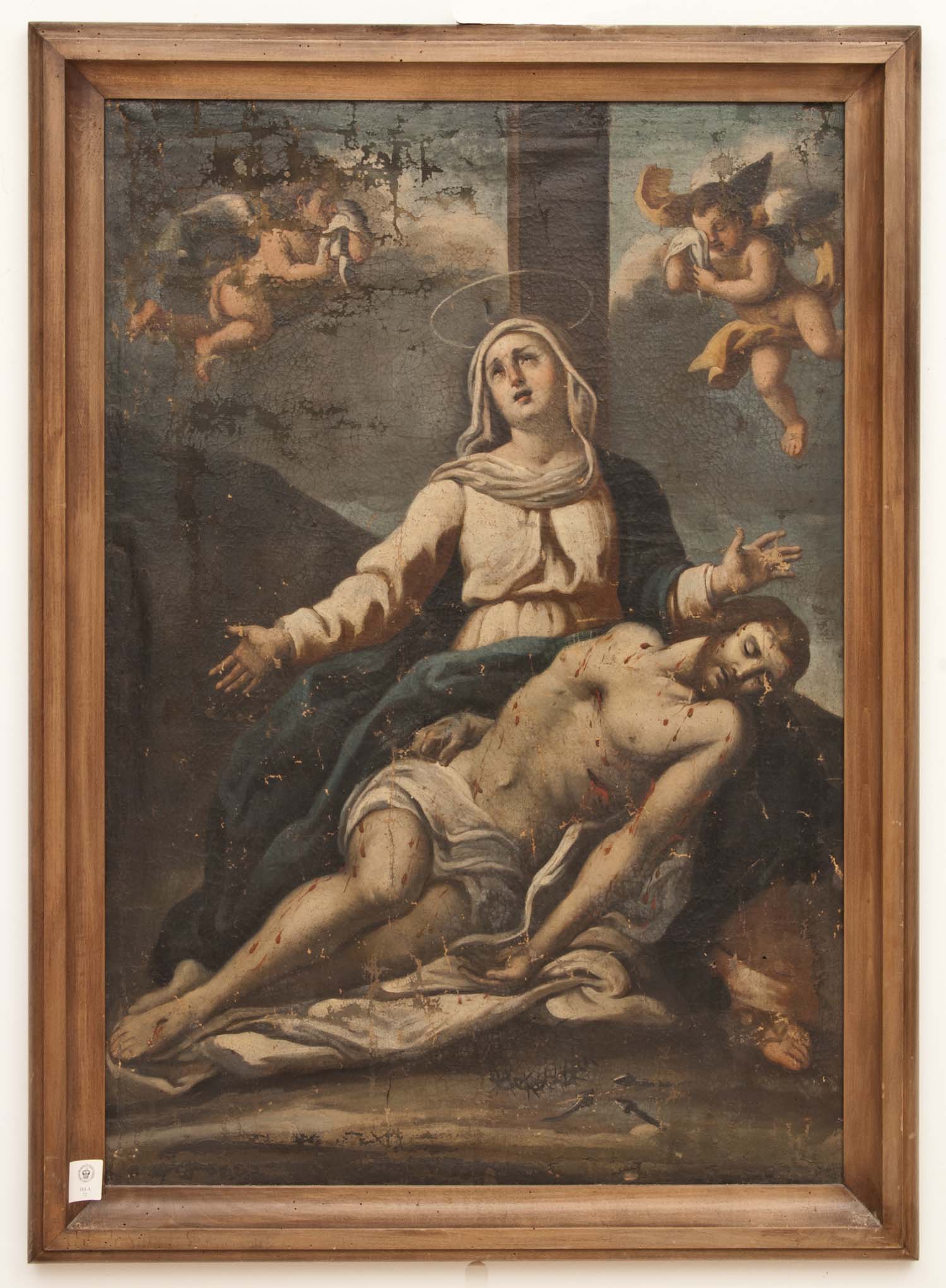 PIETA’ (dipinto - dipinto su tela, opera isolata) di Ignoto (maniera) - ambito Italia meridionale (XIX)