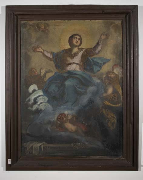 MADONNA IN GLORIA (dipinto - dipinto su tela, opera isolata) di Ignoto (maniera) - ambito Italia meridionale (XVIII)