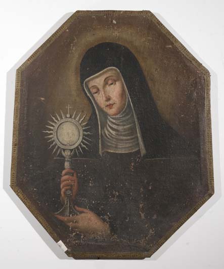 SANTA CHIARA (dipinto - dipinto su tela, opera isolata) di Ignoto (maniera) - ambito Italia meridionale (XVIII)