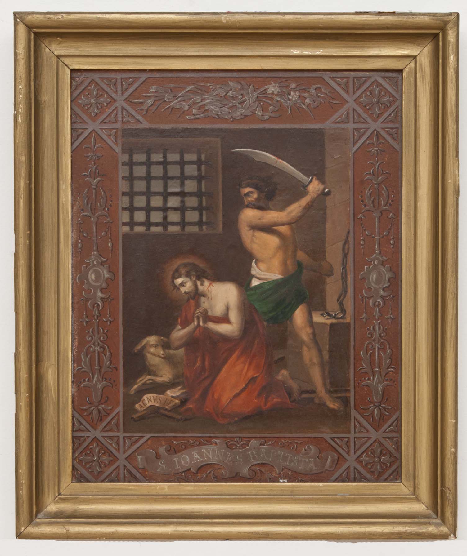 DECAPITAZIONE DI SAN GIOVANNI BATTISTA (dipinto - dipinto su tela, opera isolata) di Ignoto (maniera) - ambito Italia meridionale (XIX)