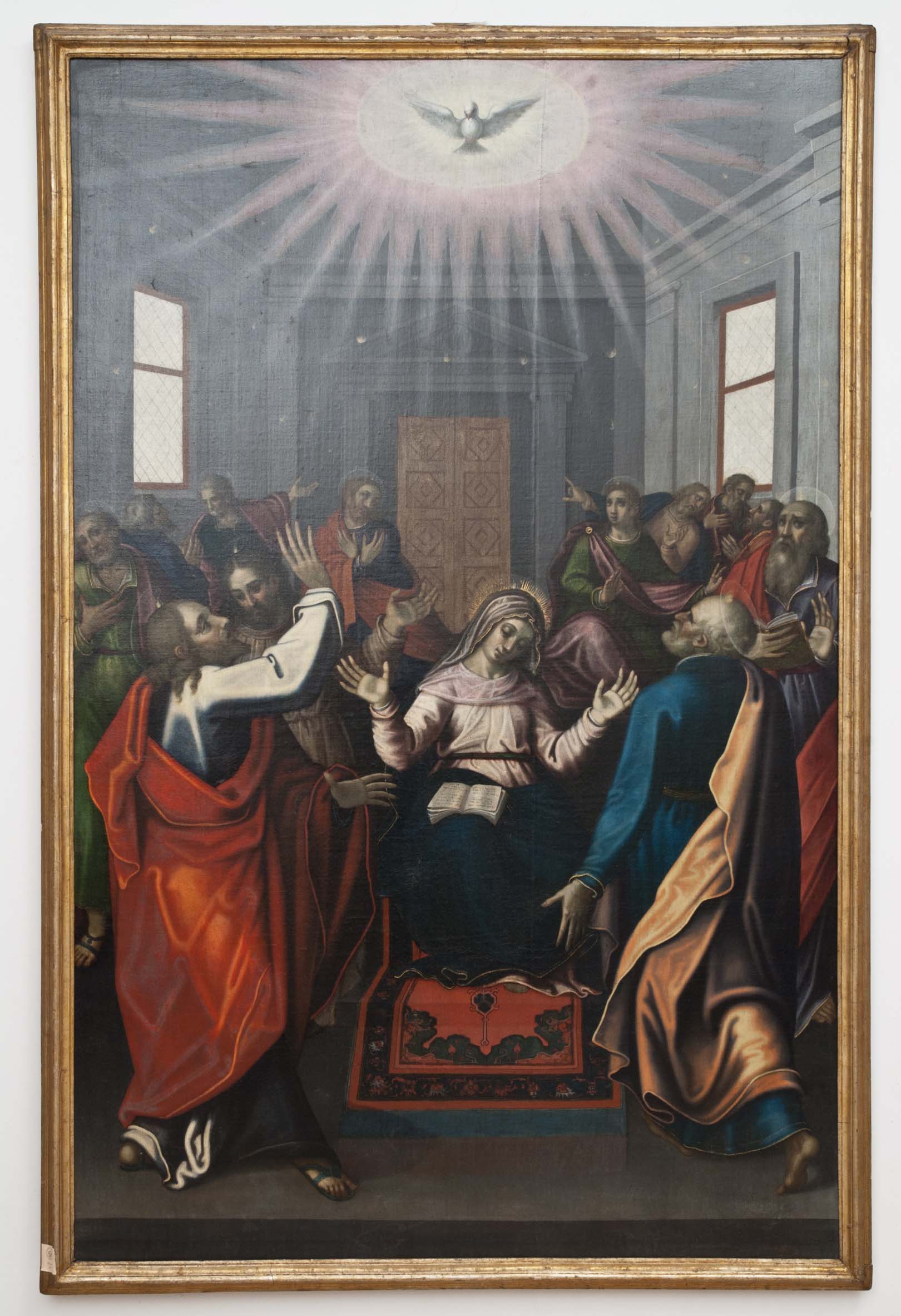 PENTECOSTE (dipinto - dipinto su tela, opera isolata) di Ignoto (maniera) - ambito Italia meridionale (XVII)