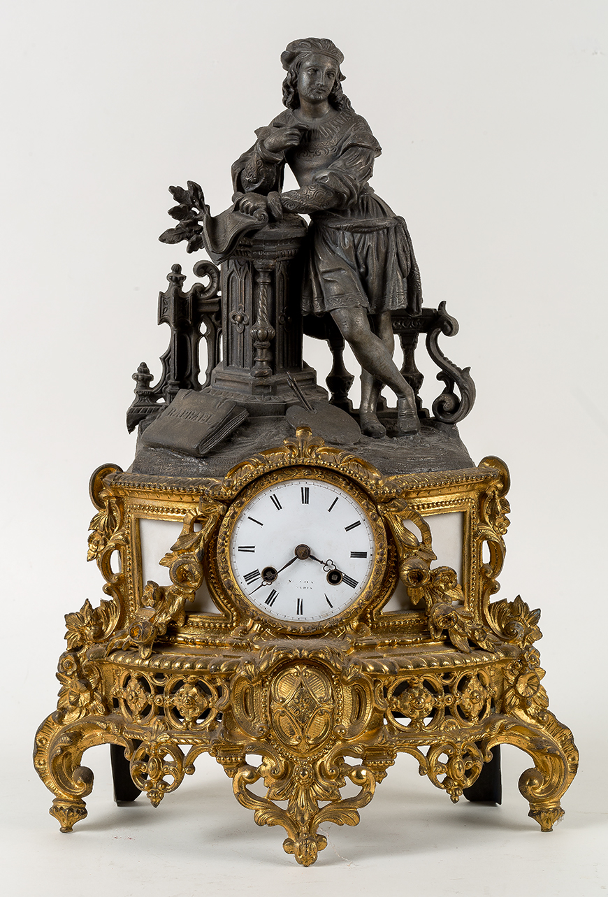 orologio da mensola di Sola, V - manifattura francese (metà sec. XIX)