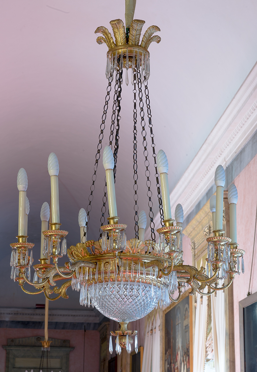 lampadario, serie - manifattura piemontese (secondo quarto sec. XIX)