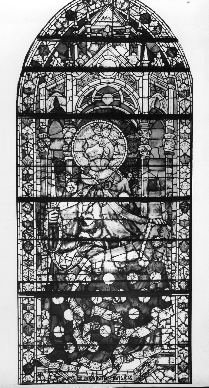 San Matteo evangelista (vetrata) di Domenico di Piero da Pisa (attribuito) (sec. XV)
