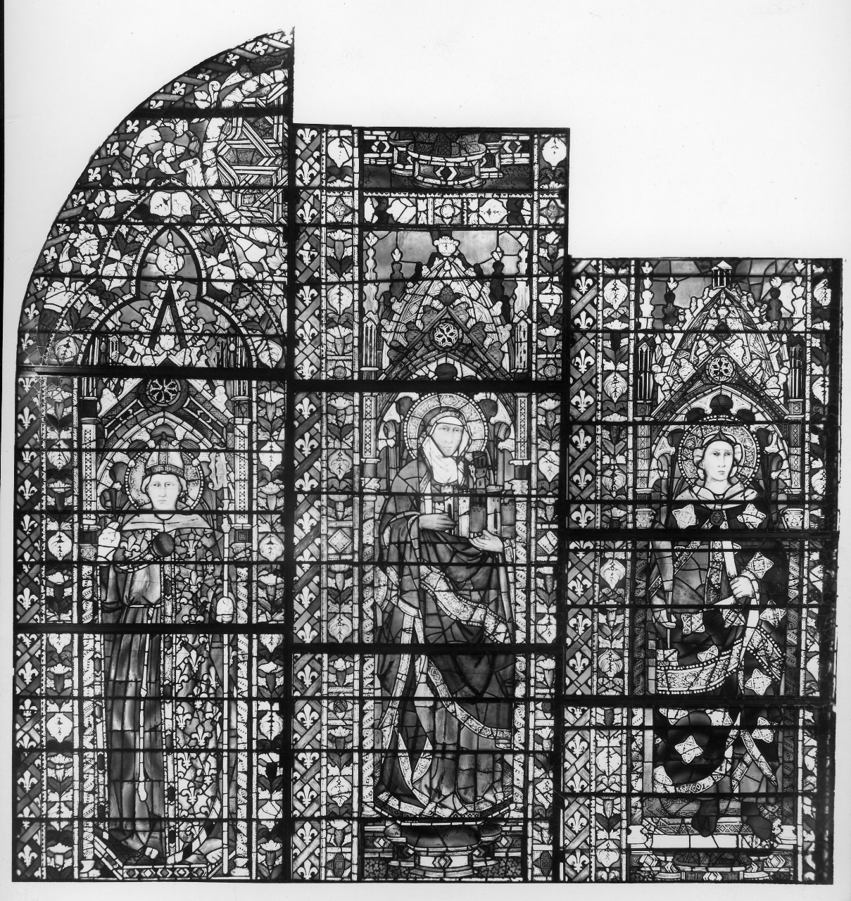 Santi (vetrata) di Gaddi Agnolo (attribuito), Antonio da Pisa (attribuito) (sec. XIV)
