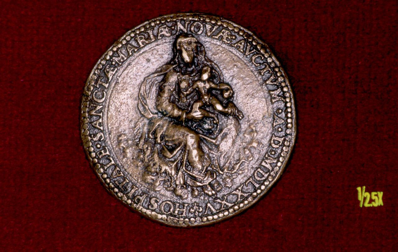 Madonna con Bambino (medaglia) - scuola fiorentina (seconda metà sec. XV)