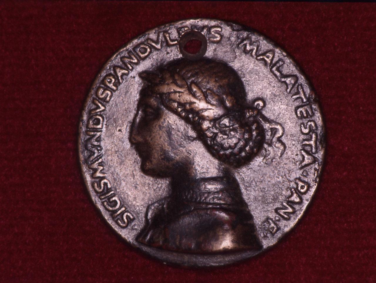 ritratto di Sigismondo Pandolfo Malatesta, chiesa di S. Francesco a Rimini (medaglia) di Pasti Matteo de' (metà sec. XV)
