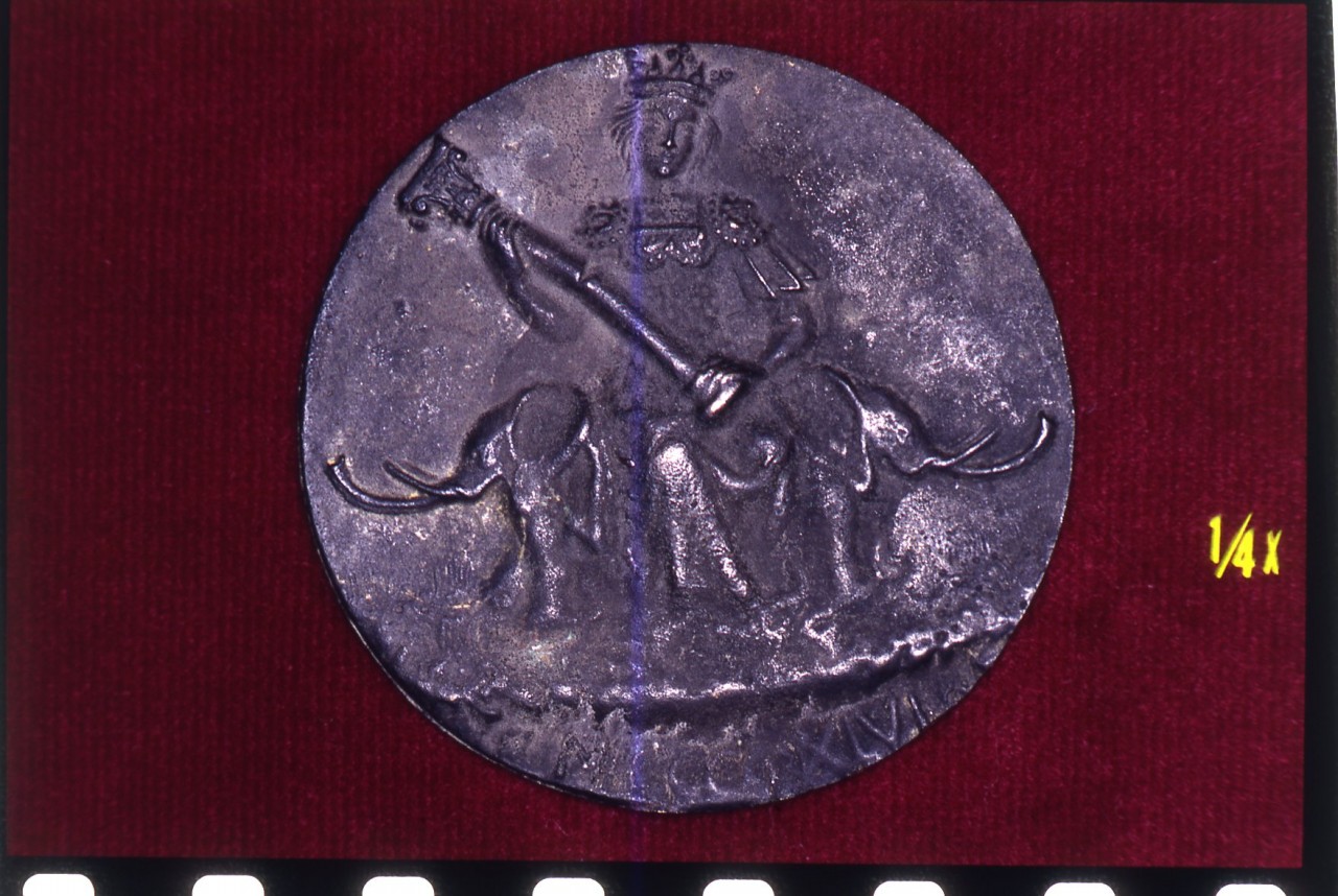 allegoria della fortezza (medaglia) di Pasti Matteo de' (metà sec. XV)