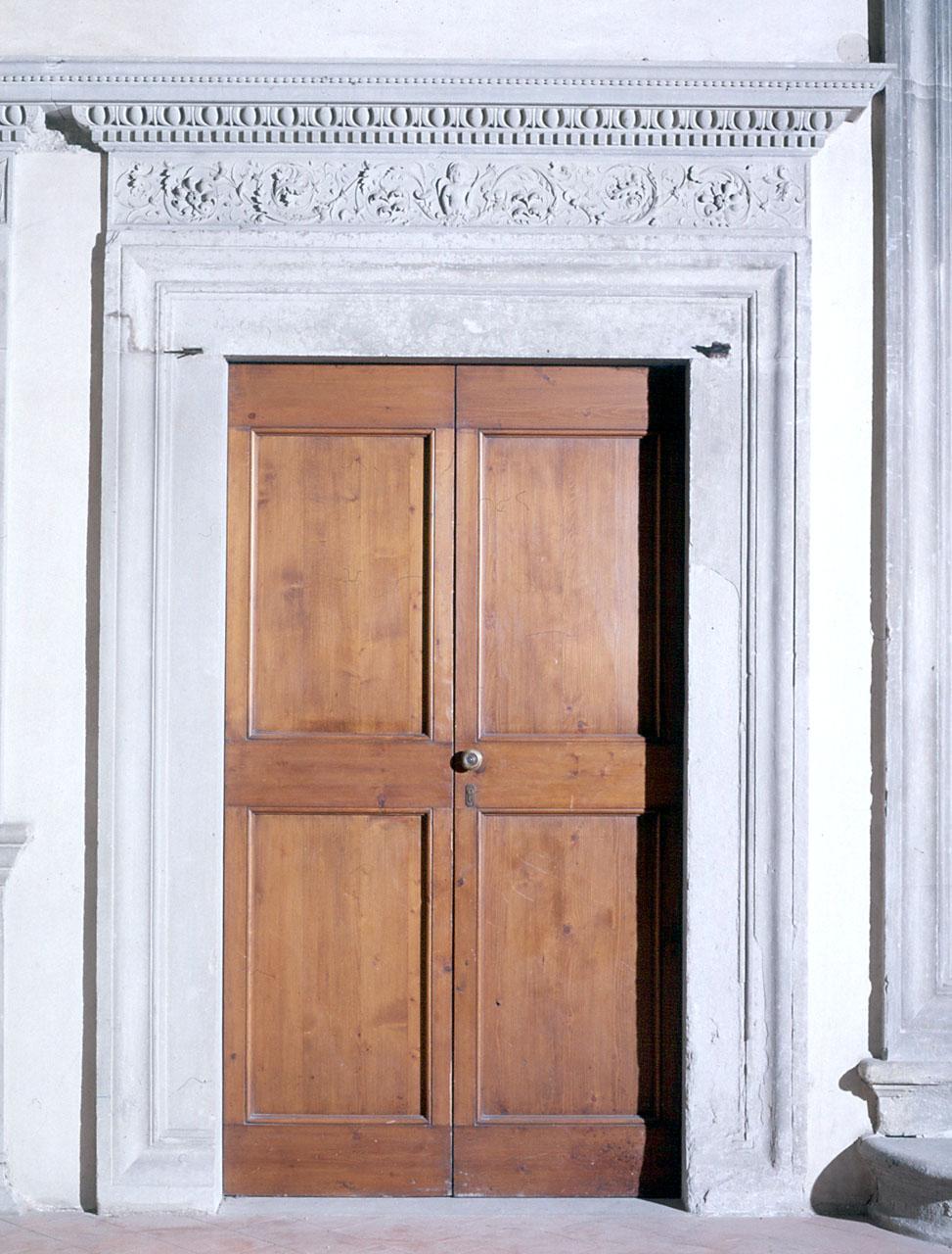 mostra di portale, serie di Simone del Pollaiuolo detto Cronaca - bottega toscana (sec. XV)