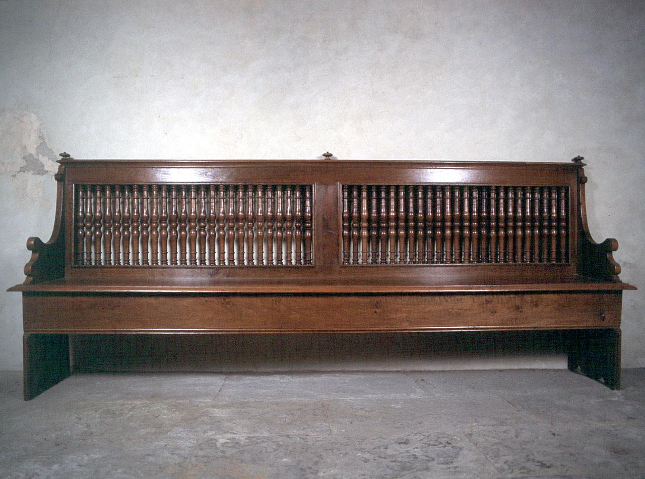 panca con schienale - manifattura senese (sec. XVI)