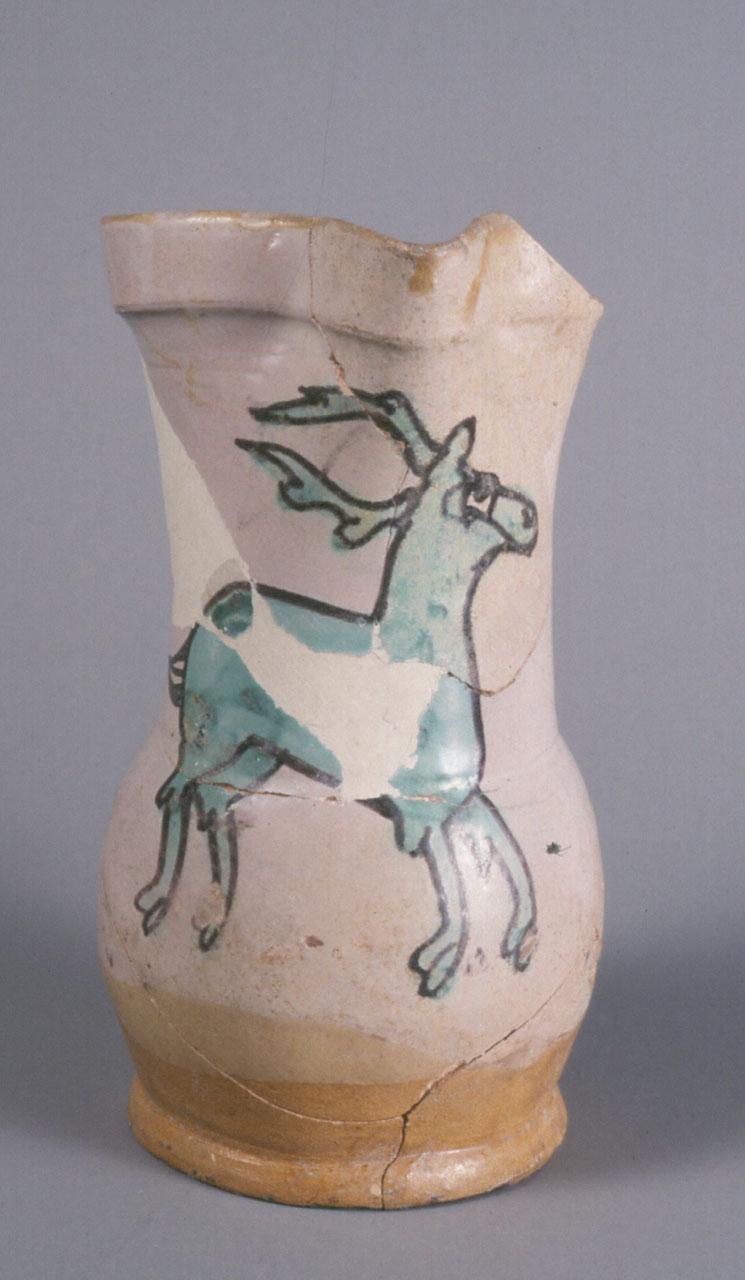 cervo (boccale) - manifattura orvietana (?) (prima metà sec. XV)