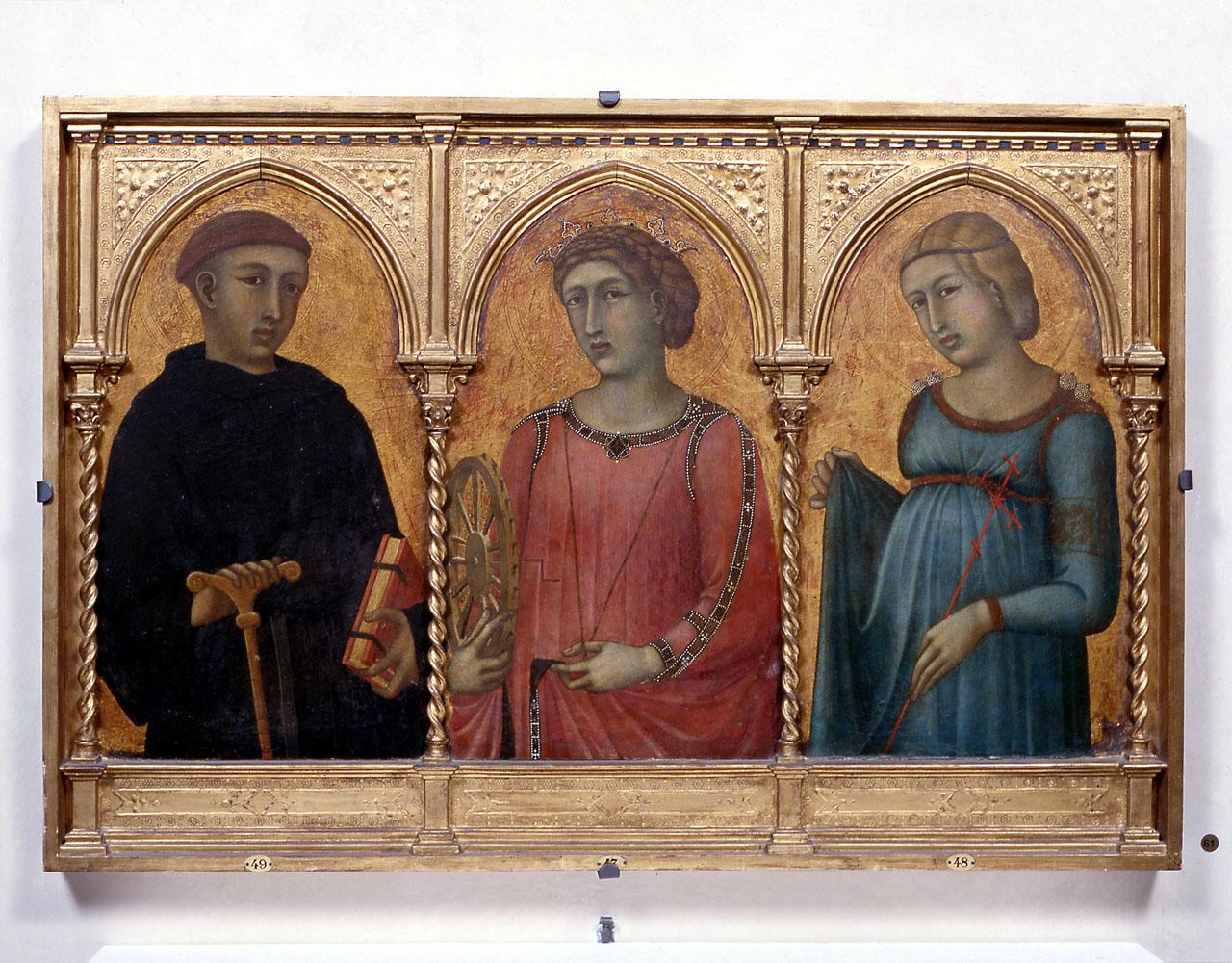 San Leonardo, Santa Caterina d'Alessandria, Santa Margherita d'Antiochia (polittico) di Lorenzetti Pietro (prima metà sec. XIV)